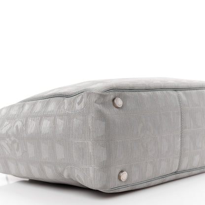 Chanel Metallic Nylon Small Travel Tote Silver 10 of 12