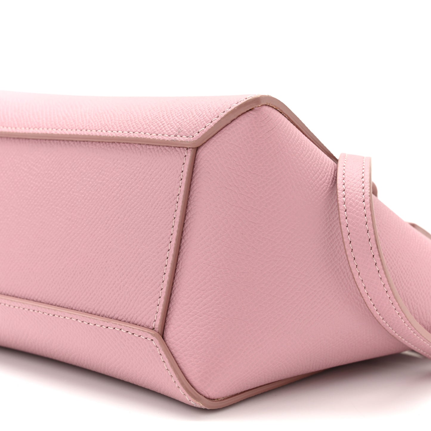 Grained Calfskin Nano Belt Bag Vintage Pink