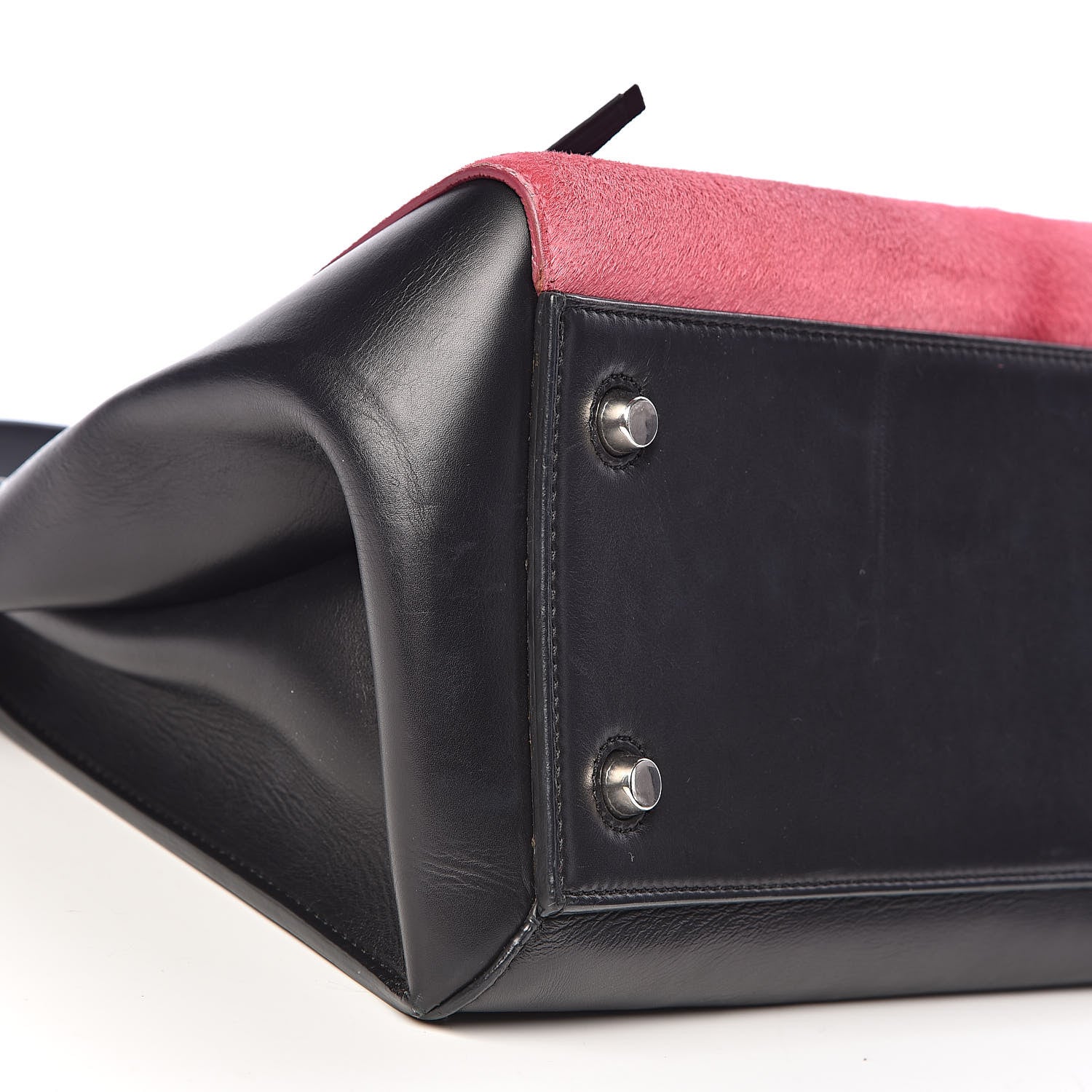 Celine Pony Hair Calfskin Small Tri-Color Edge Shoulder Bag Pink 9 of 15