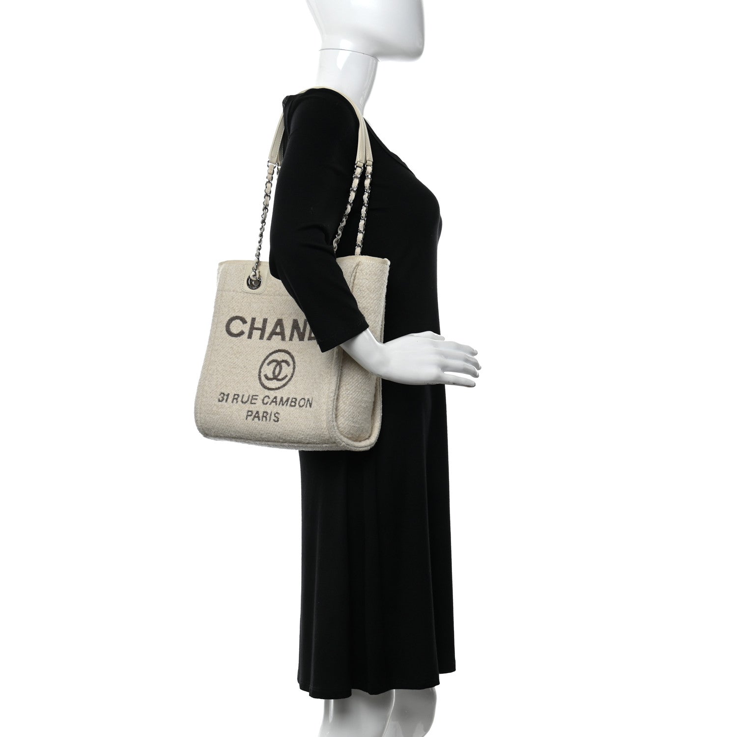 Chanel Mixed Fibers Small Deauville Tote Ecru 2 of 11