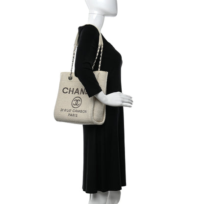 Chanel Mixed Fibers Small Deauville Tote Ecru 2 of 11