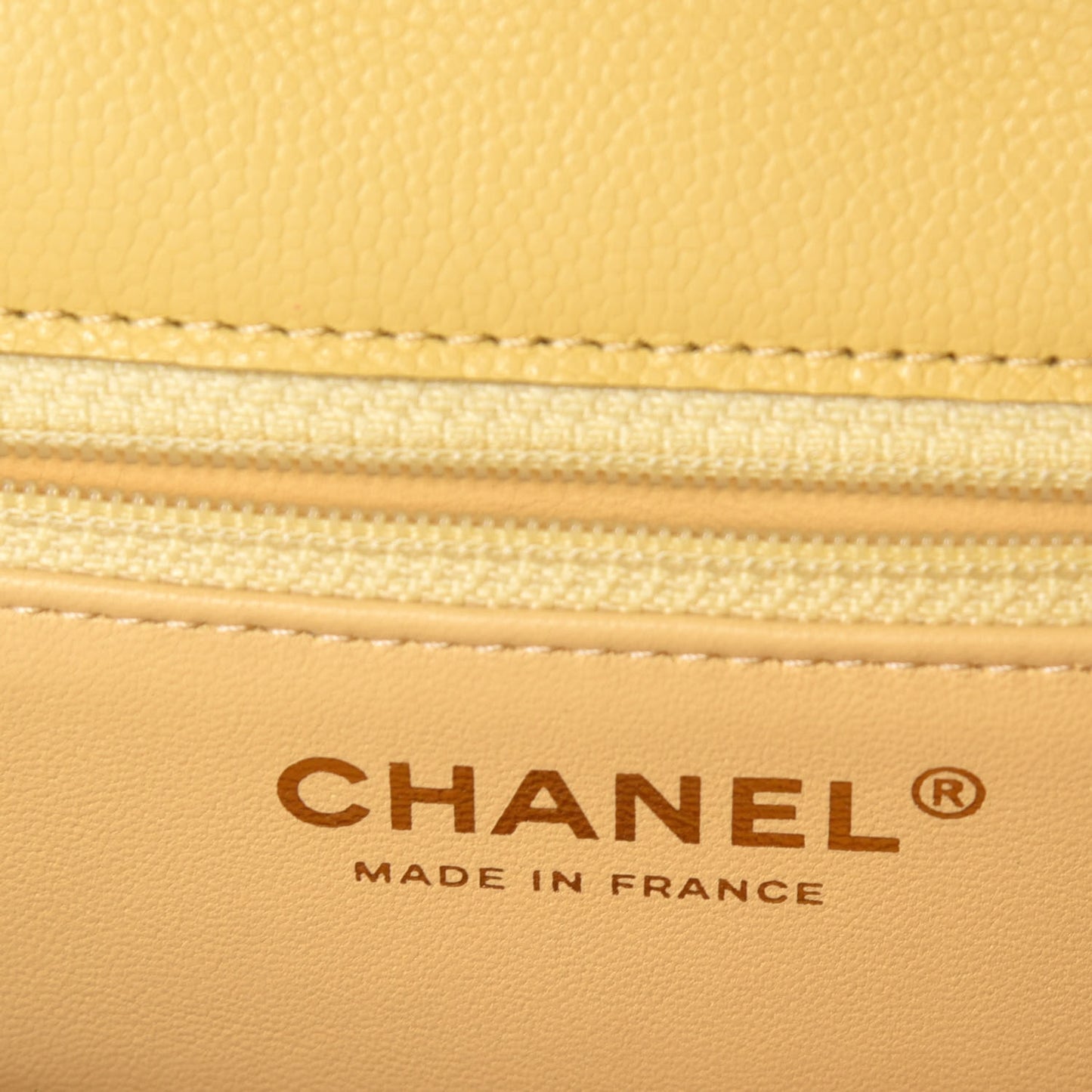 Caviar Quilted Mini Sweet Classic Flap Yellow