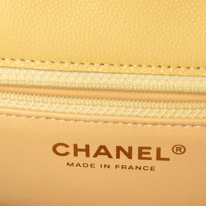 Chanel Caviar Quilted Mini Sweet Classic Flap Yellow 6 of 9