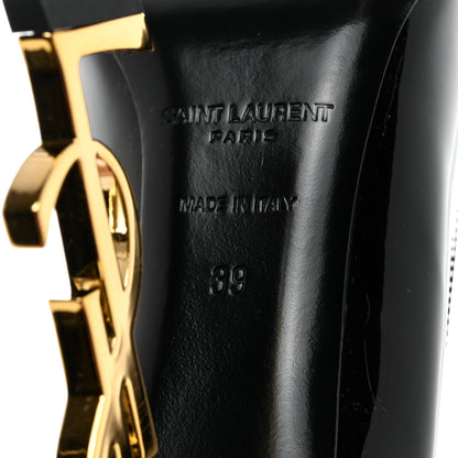 Saint Laurent Patent Opyum 110 Pumps 39 Black Gold 8 of 8