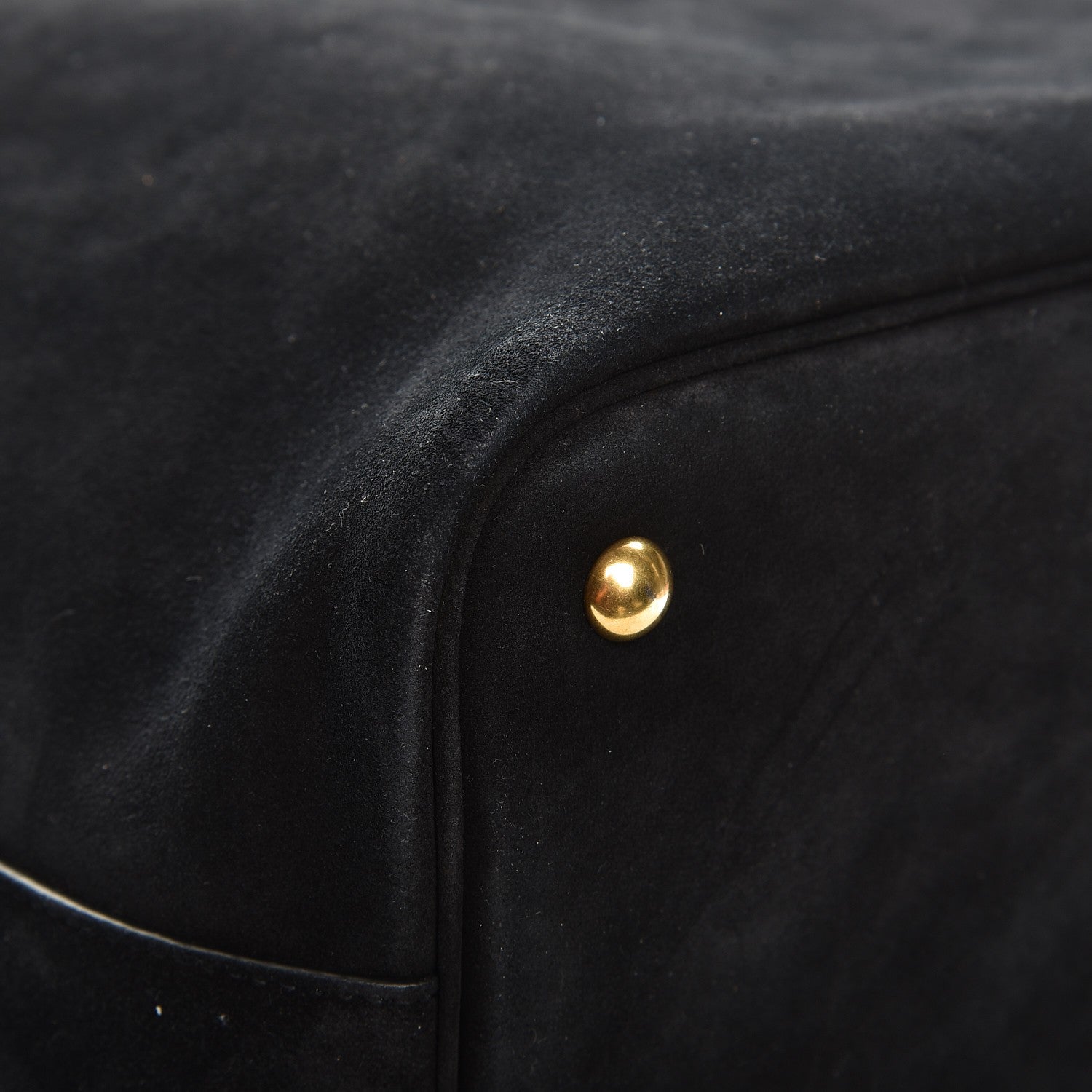 Saint Laurent Suede Studded Bucket Bag Black 8 of 11