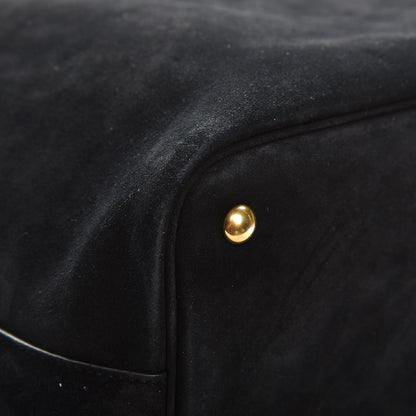 Saint Laurent Suede Studded Bucket Bag Black 8 of 11