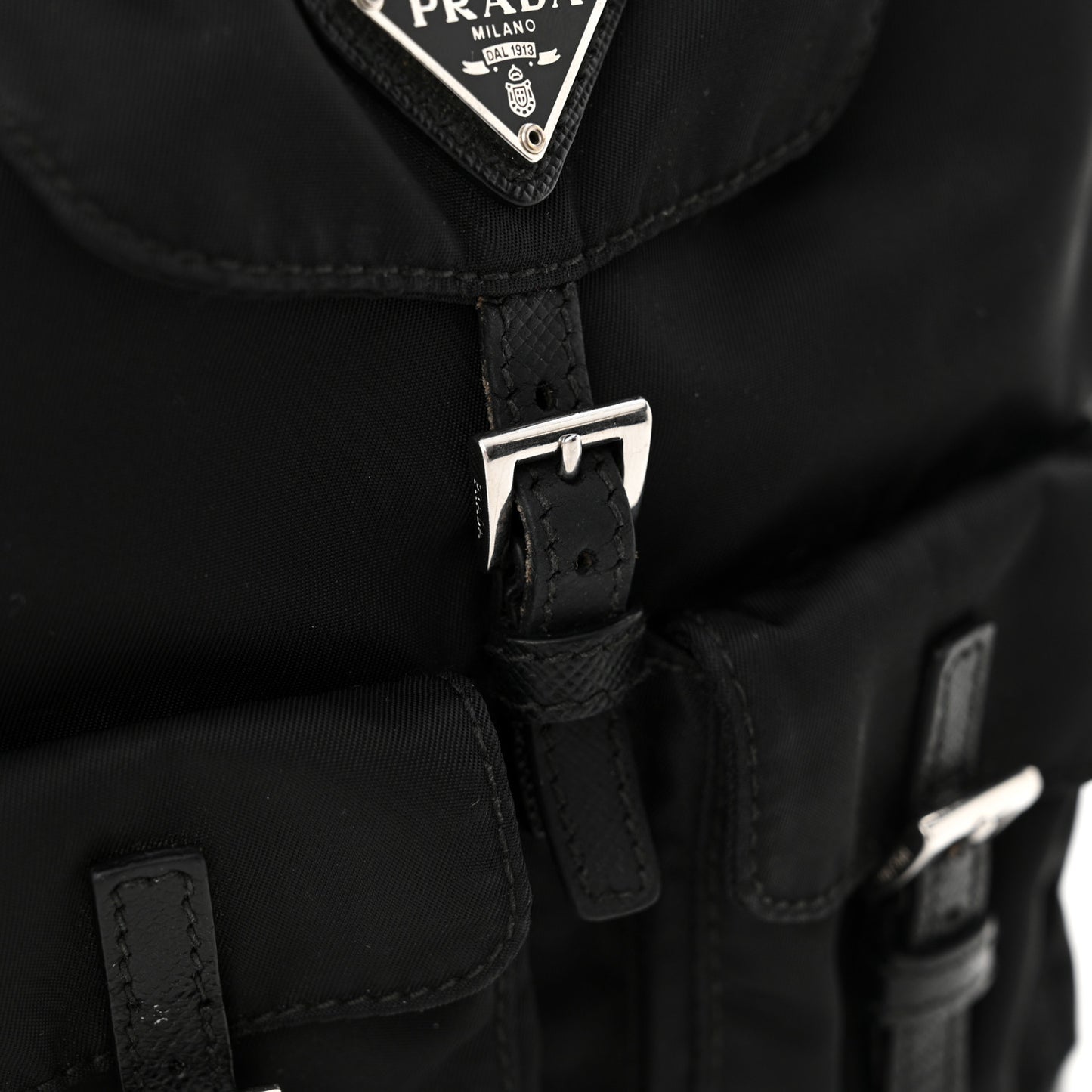 Nylon Vela Mini Crossbody Backpack Black