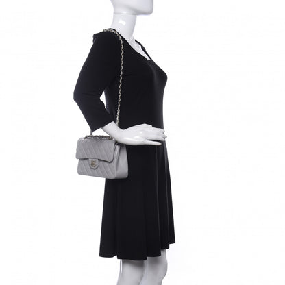 Chanel Caviar Quilted Small Double Flap Grey 2 of 11