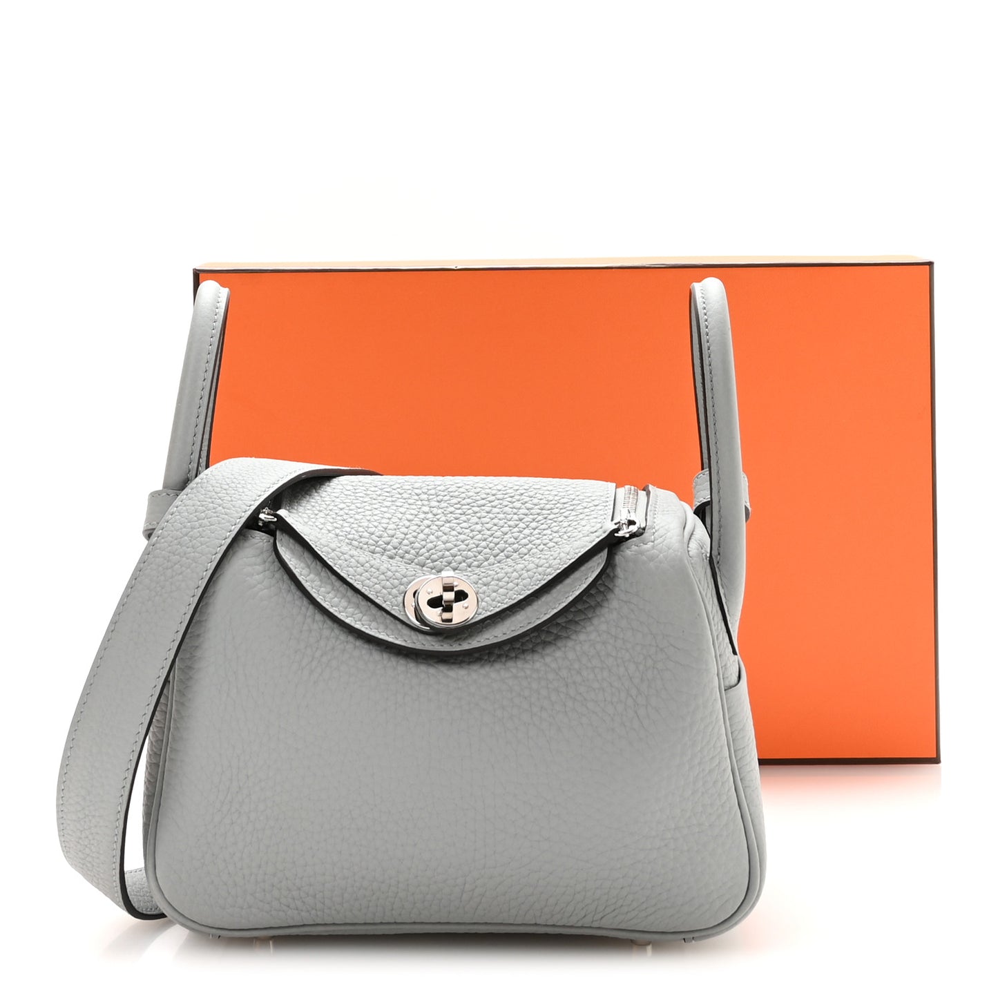 Taurillon Clemence Mini Lindy 20 Bleu Glacier
