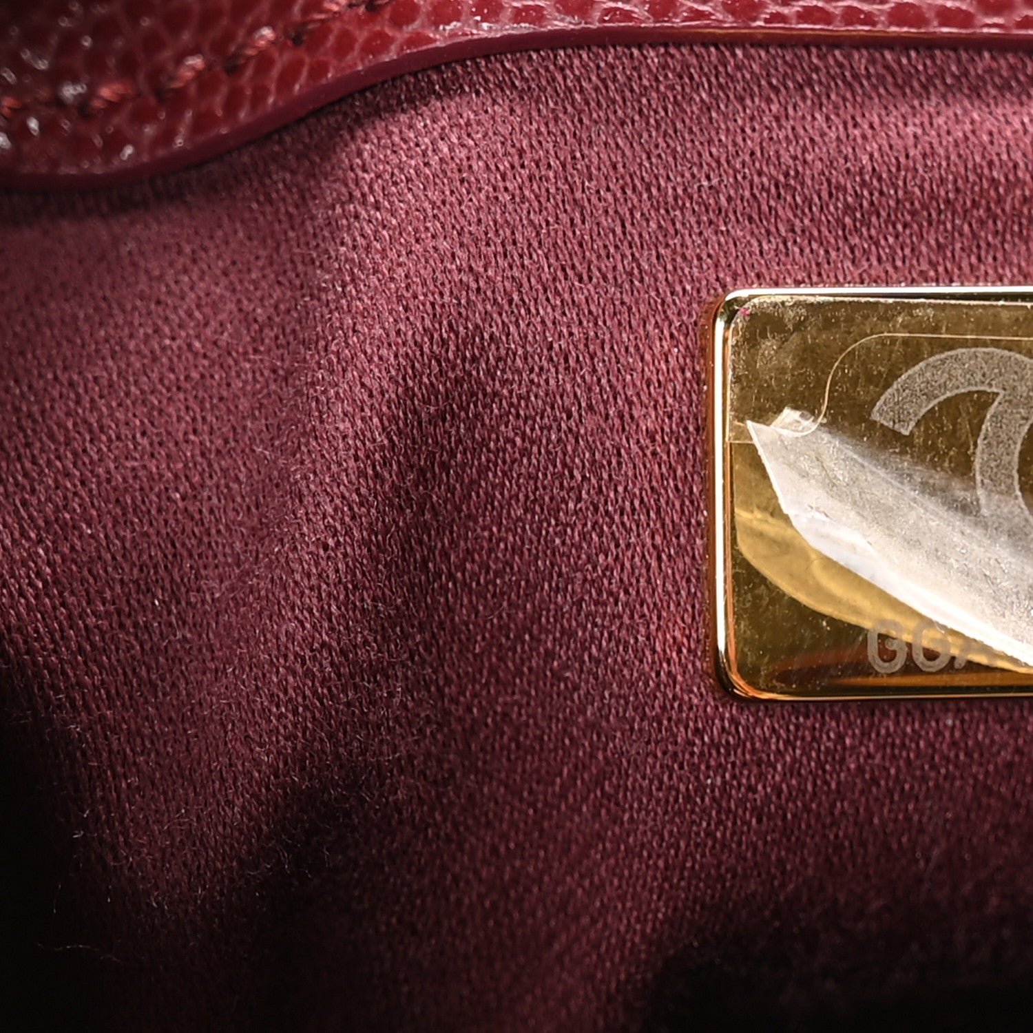 Chanel Caviar Quilted Small Chanel 25 Handbag Burgundy 7 of 10