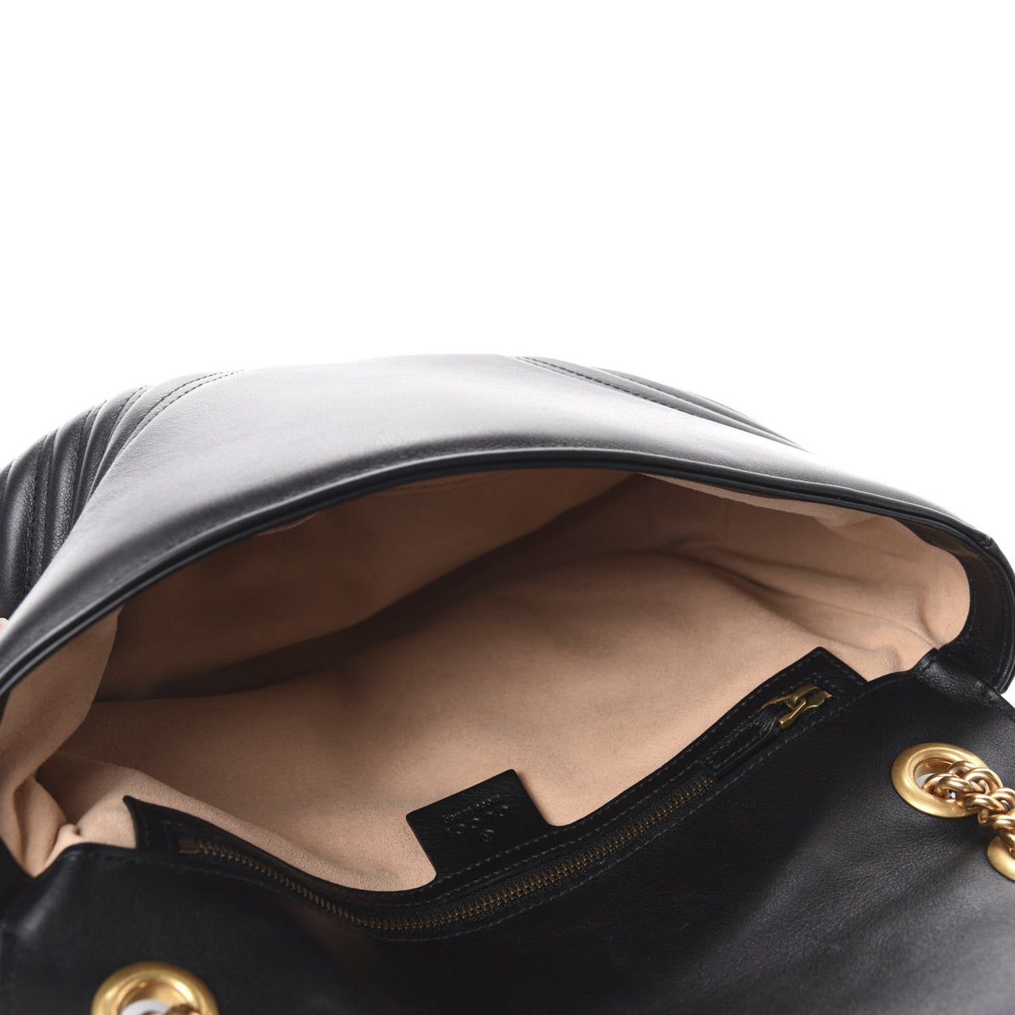 Calfskin Matelasse Medium GG Marmont Shoulder Bag Black