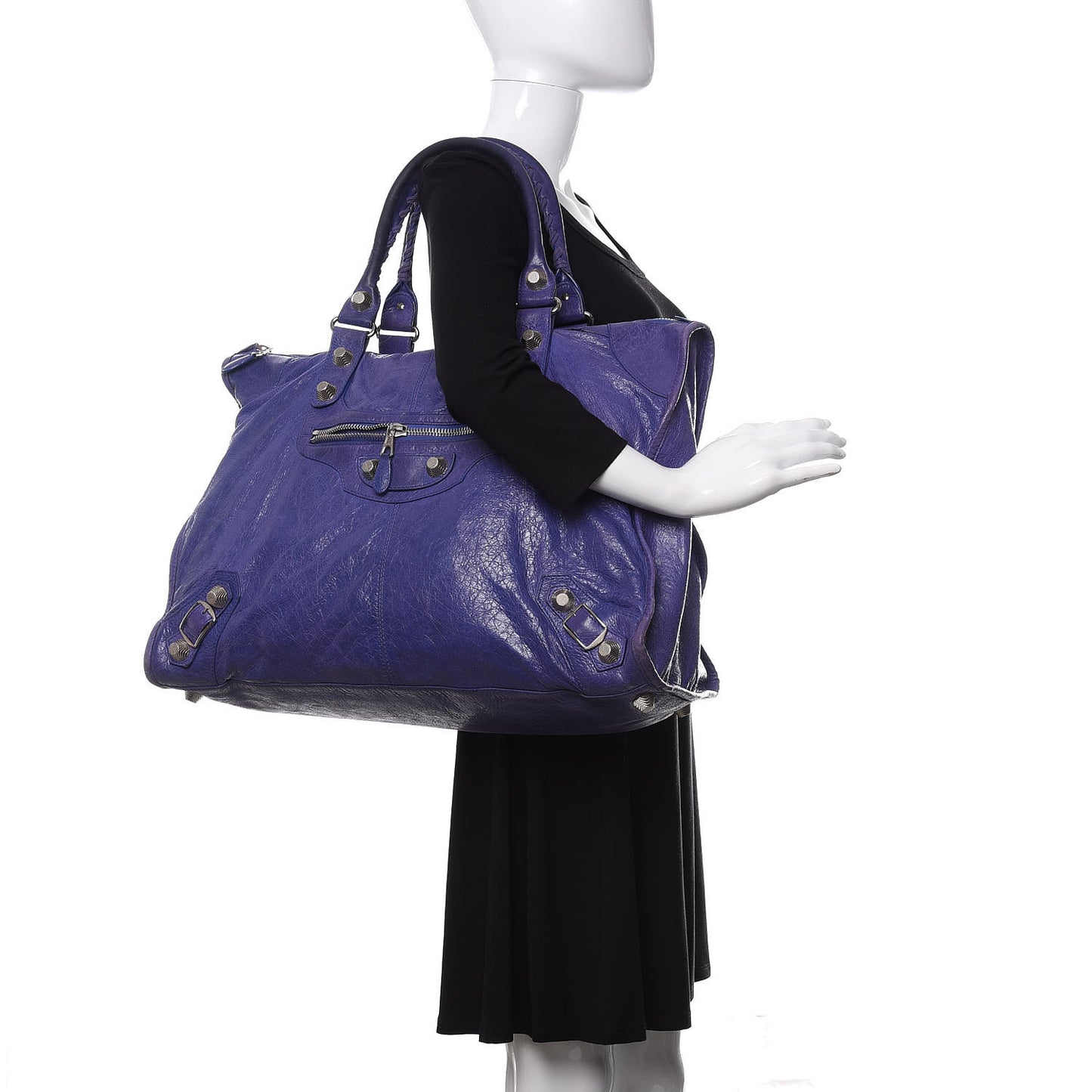 Agneau Giant 21 Silver Hardware Weekender Bleu Lavande