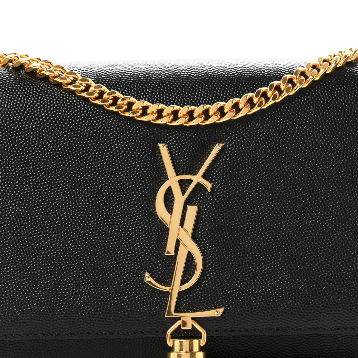 Grain De Poudre Small Classic Monogram Kate Tassel Satchel Black
