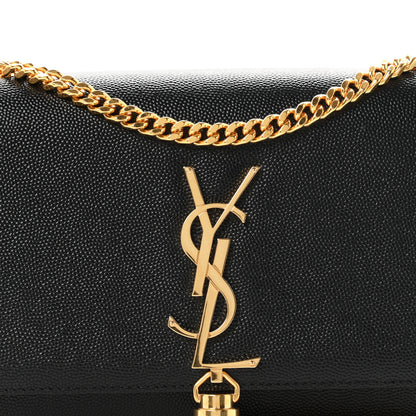 Saint Laurent Grain De Poudre Small Classic Monogram Kate Tassel Satchel Black 8 of 10