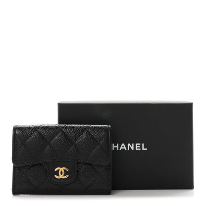 Chanel Caviar Quilted Flap Card Holder Black 9 of 9