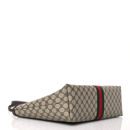 Gucci X BALENCIAGA BB Supreme Monogram Web Medium Ophidia Shopping Tote Beige New Acero 4 of 15