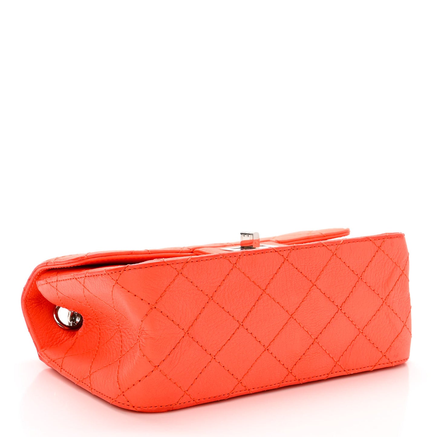 Goatskin Quilted 2.55 Reissue Mini Flap Orange
