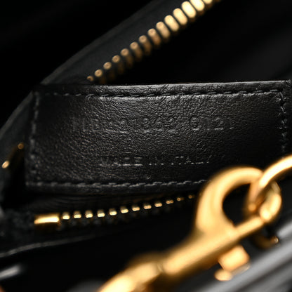 Saint Laurent Calfskin Crocodile Embossed Baby Sac De Jour Black 7 of 11