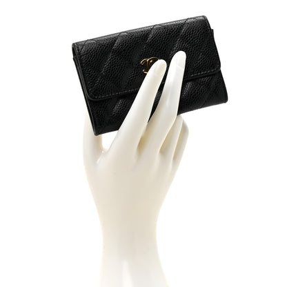 Chanel Caviar Quilted Flap Card Holder Black 2 of 7