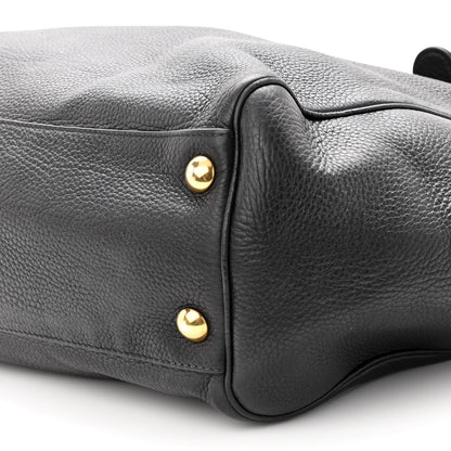 Gucci Pebbled Calfskin Medium 1973 Tote Black 8 of 10