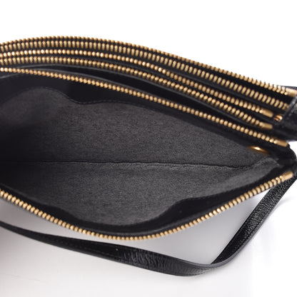 Celine Shiny Goatskin Large Trio Crossbody Bag Black 7 of 11