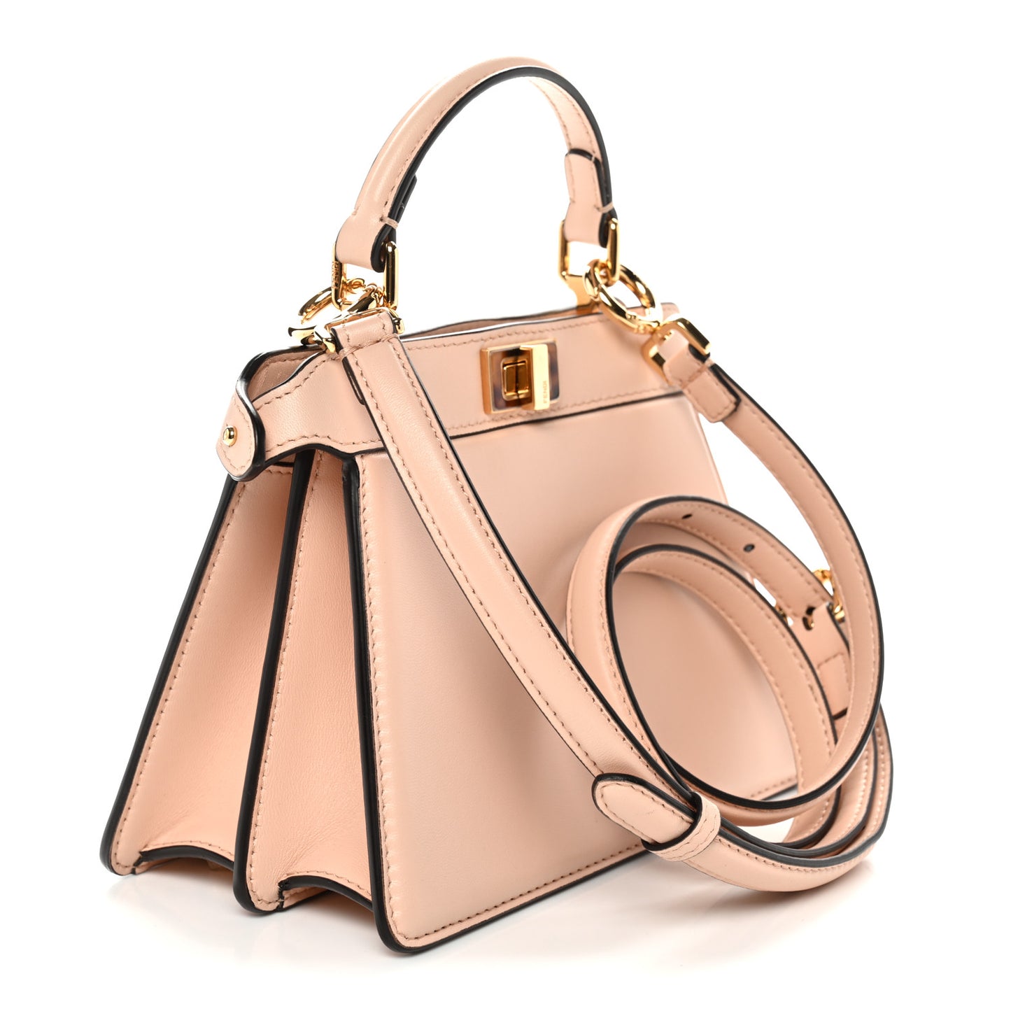 Shiny Nappa Plexiglass Petite Peekaboo I SEE U Satchel Light Rose