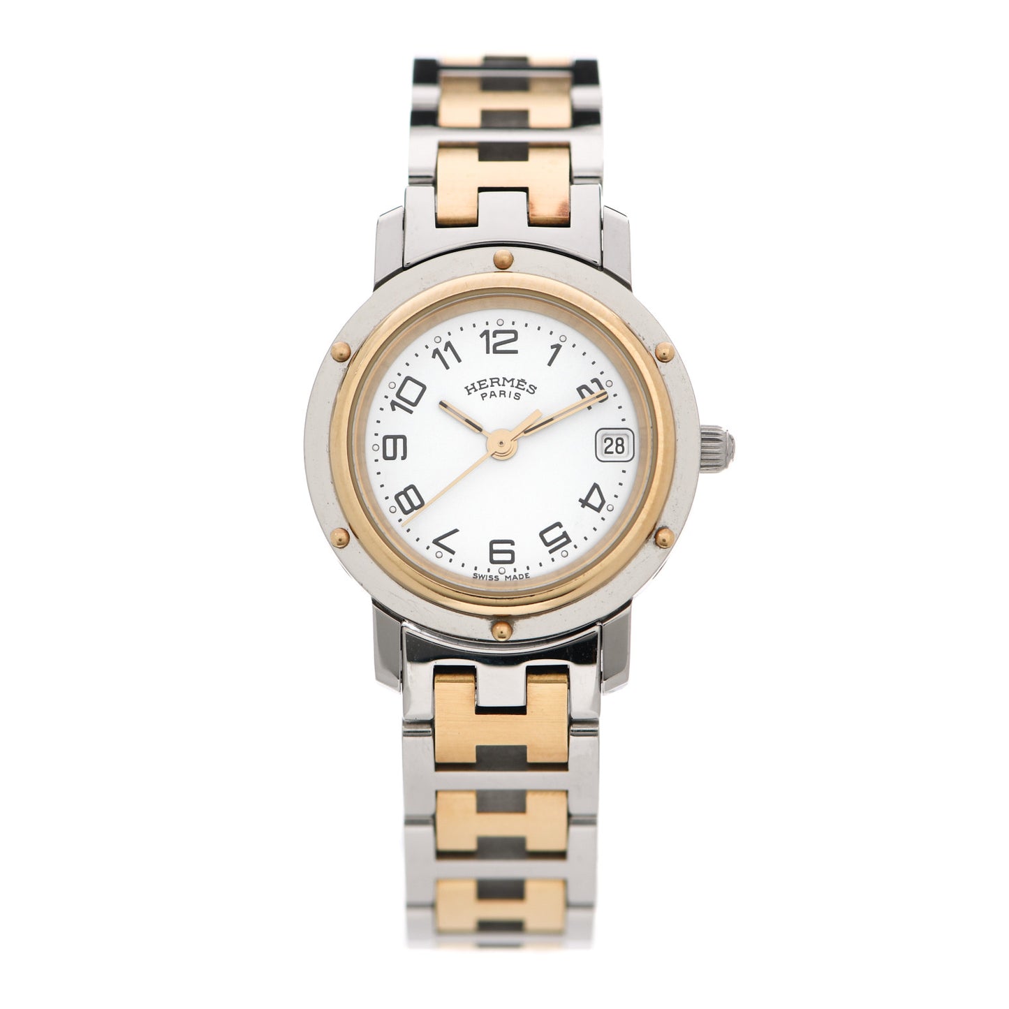 Stainless Steel 24mm Clipper Quartz Watch Gold