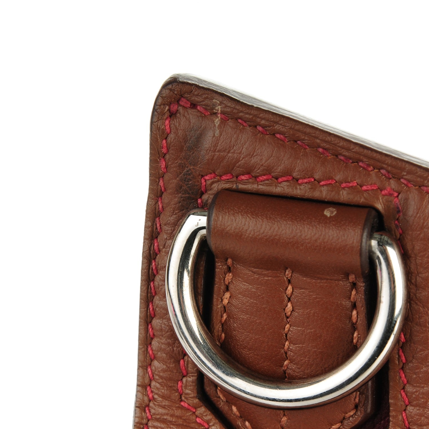 Hermes Taurillon Clemence Eclat Jypsiere 34 Marron D'Inde Rouge H 9 of 9