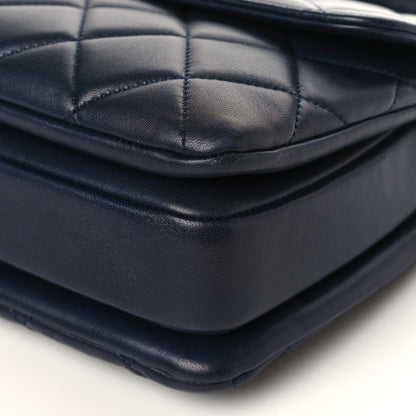 Chanel Lambskin Quilted Small Trendy CC Flap Dual Handle Bag Navy 8 of 8