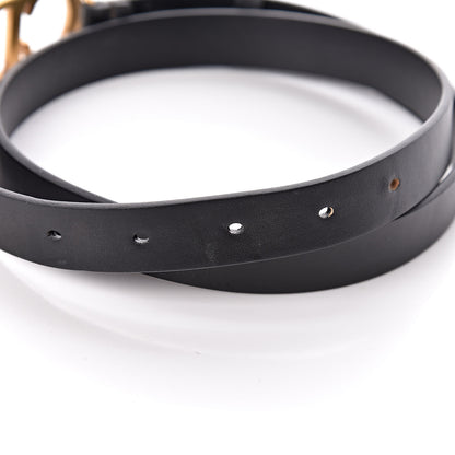 Christian Dior Calfskin Saddle Belt 75 Black 6 of 8