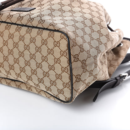 Gucci Monogram Dollar Calfskin O Drawstring Backpack Beige Ebony Testa di Moro Dark Chocolate 8 of 8