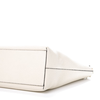 Valentino Garavani Grained Calfskin Rockstud Shoulder Tote Optic White 9 of 10
