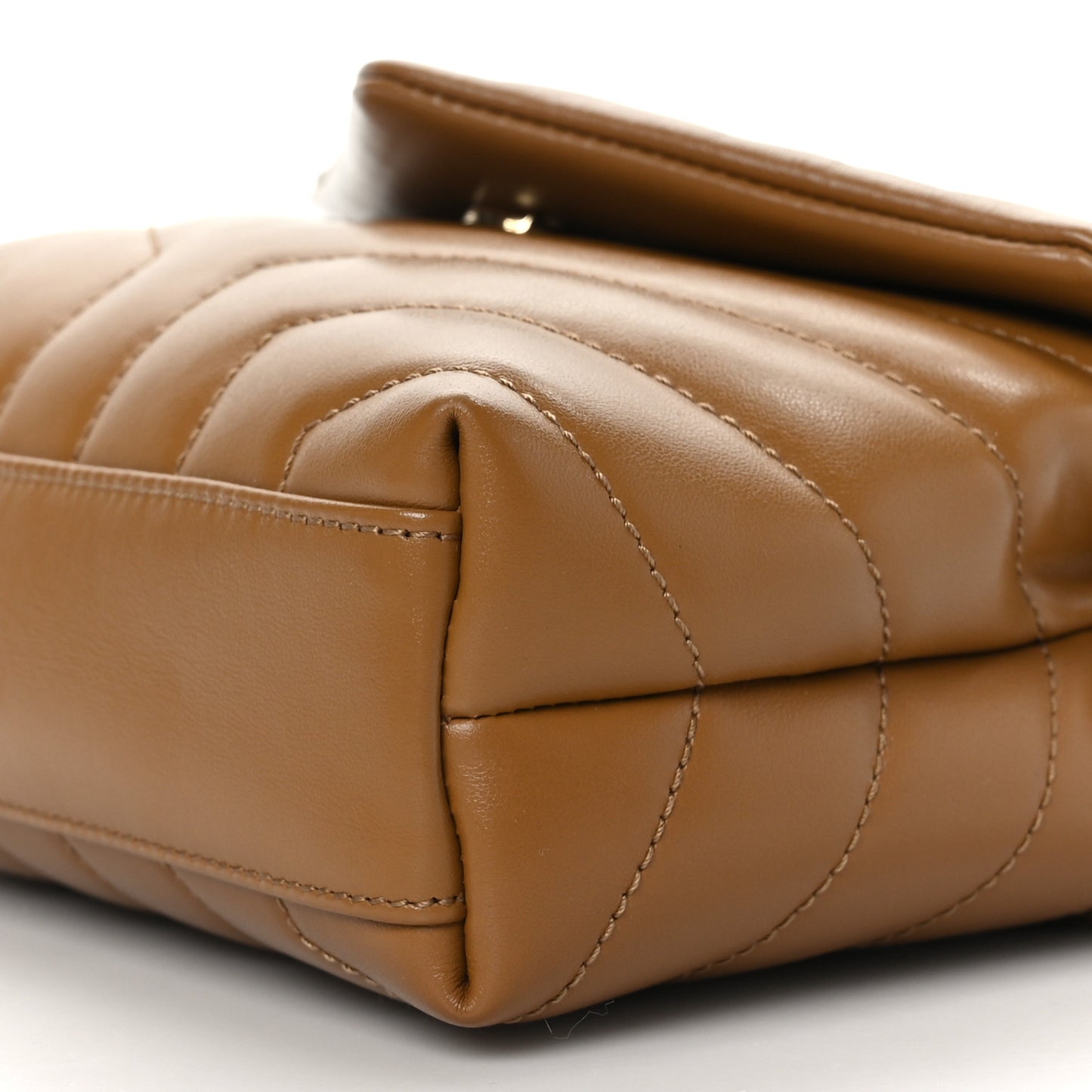 Calfskin Y Quilted Monogram Toy Loulou Crossbody Bag Dark Natural