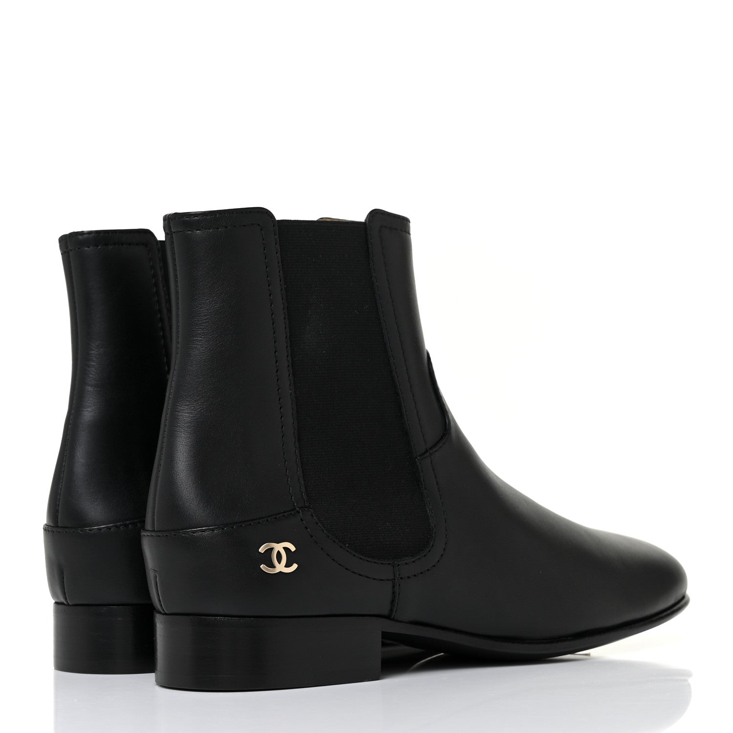Chanel Calfskin Elastic Short Boots 40 Black 4 of 9