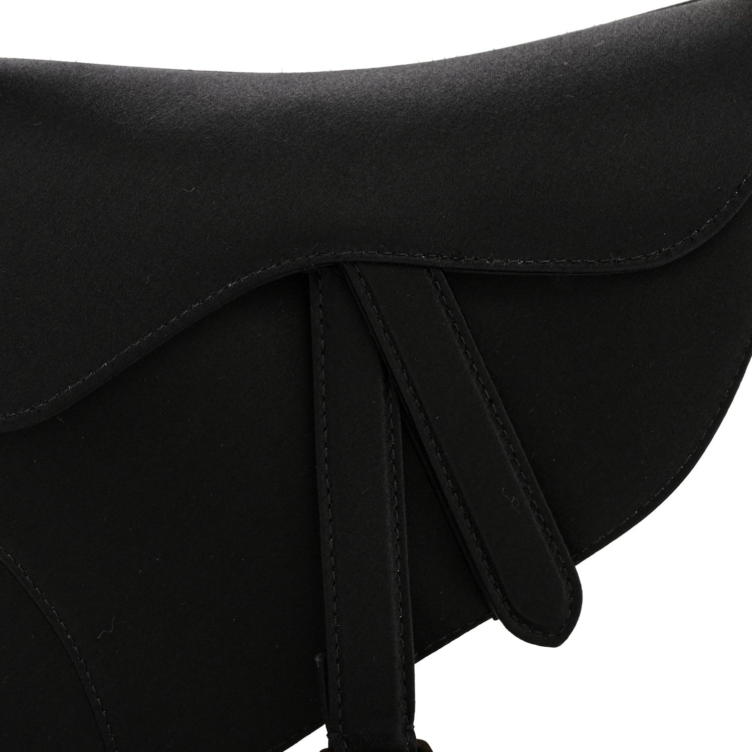 Christian Dior Satin Crystal Mini Saddle Bag Black 8 of 14