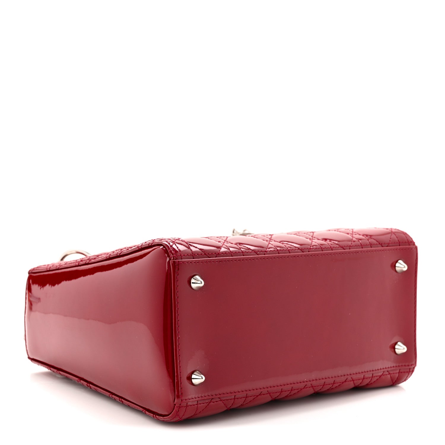 Christian Dior Patent Cannage Medium Lady Dior Red 4 of 10