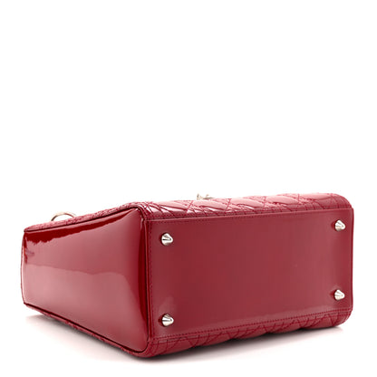 Christian Dior Patent Cannage Medium Lady Dior Red 4 of 10