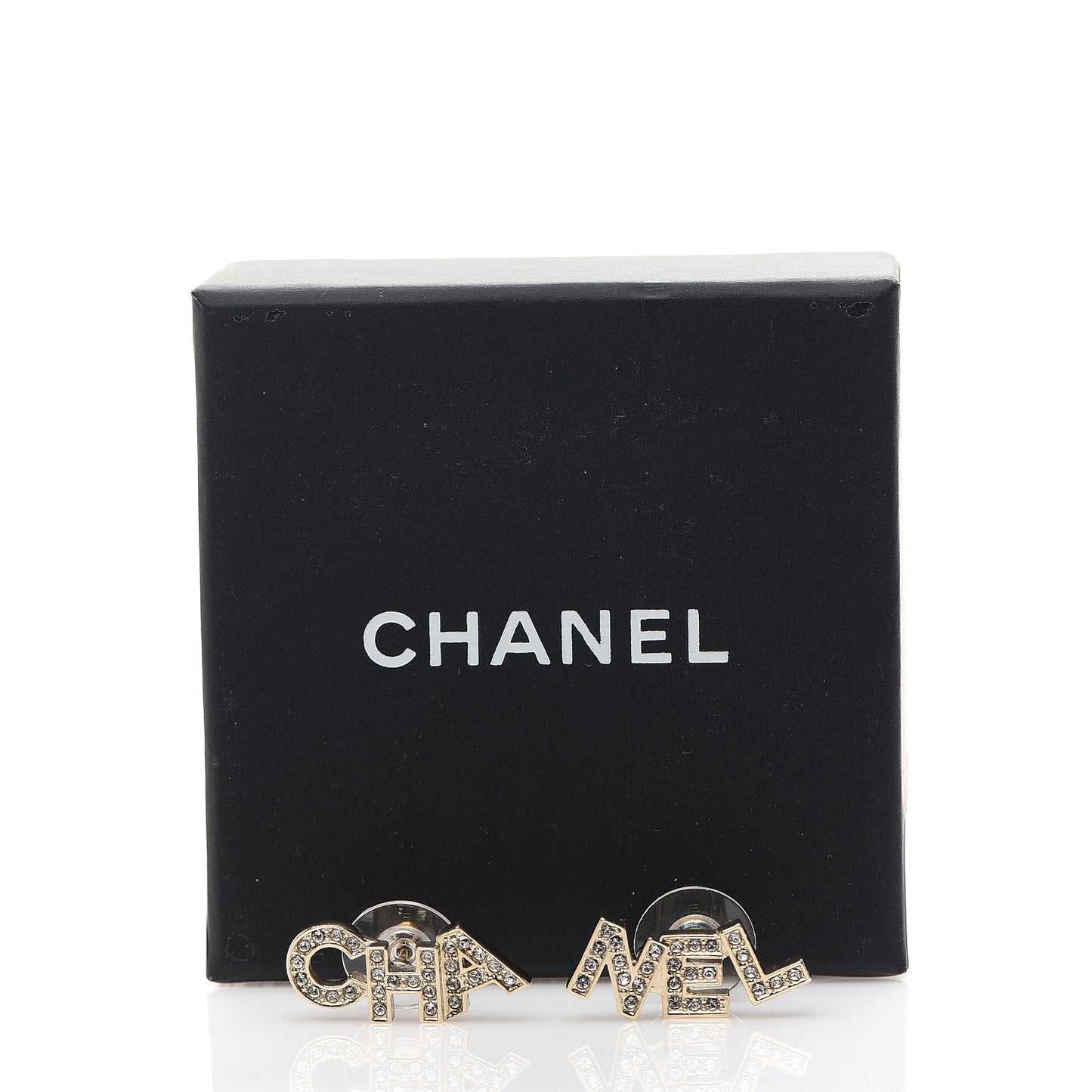 Crystal Pearl Signature Stud Earrings Gold
