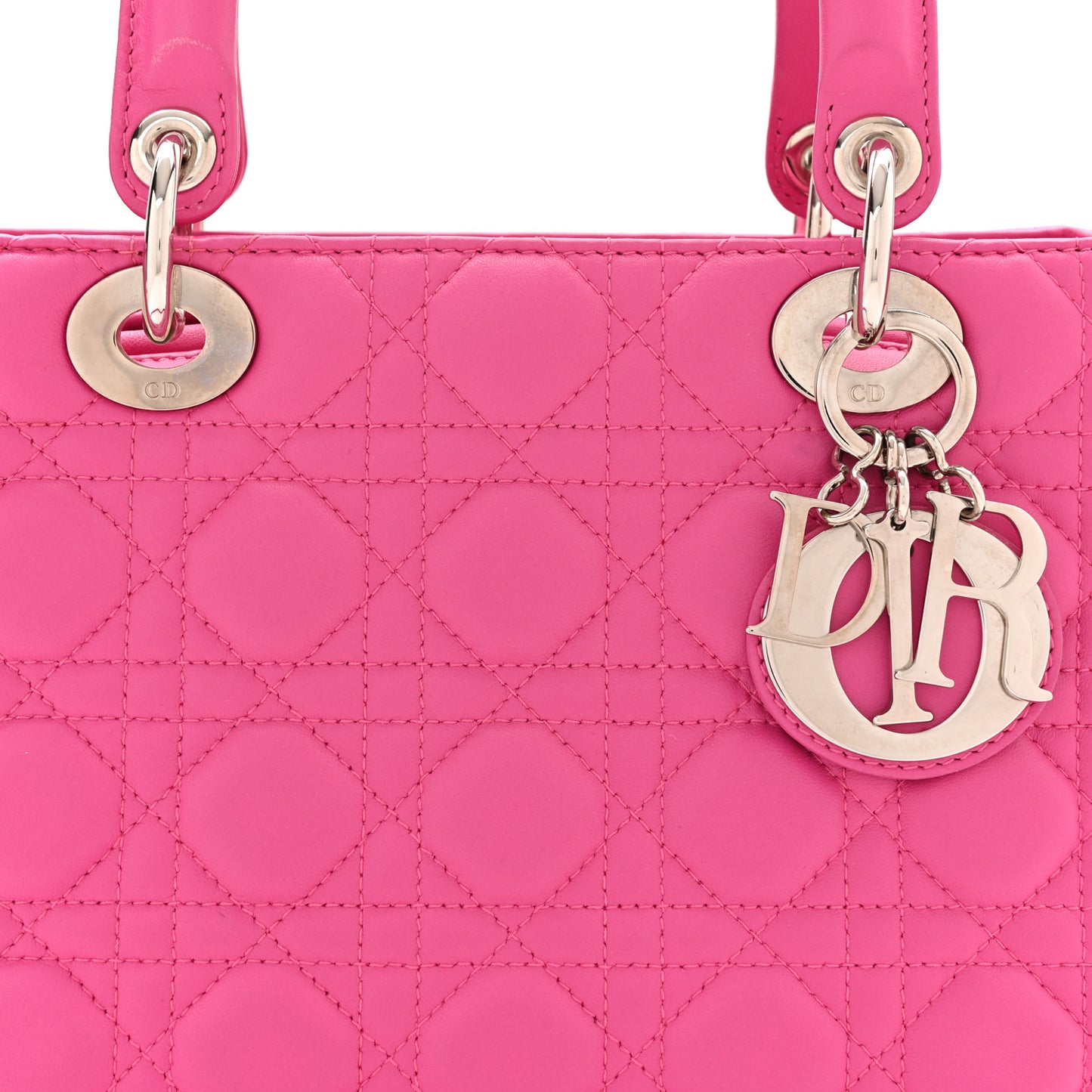 Lambskin Cannage Medium Lady Dior Pink