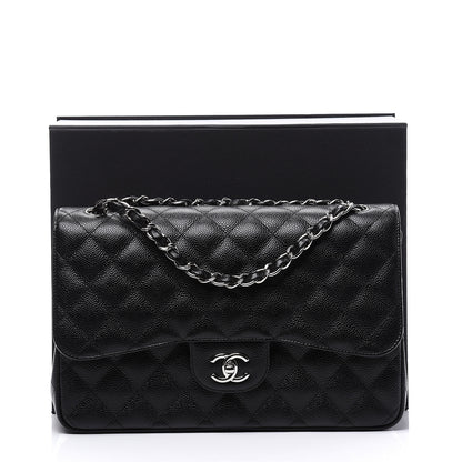 Chanel Caviar Quilted Jumbo Double Flap Black 10 of 10