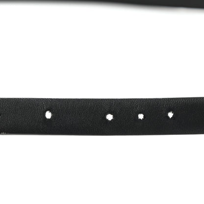 Chanel Calfskin Crystal Logo Belt 85 34 Black 8 of 9