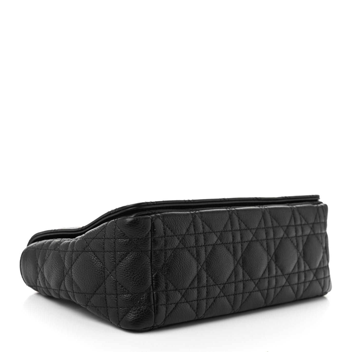 Calfskin Cannage Medium Caro Bag Black