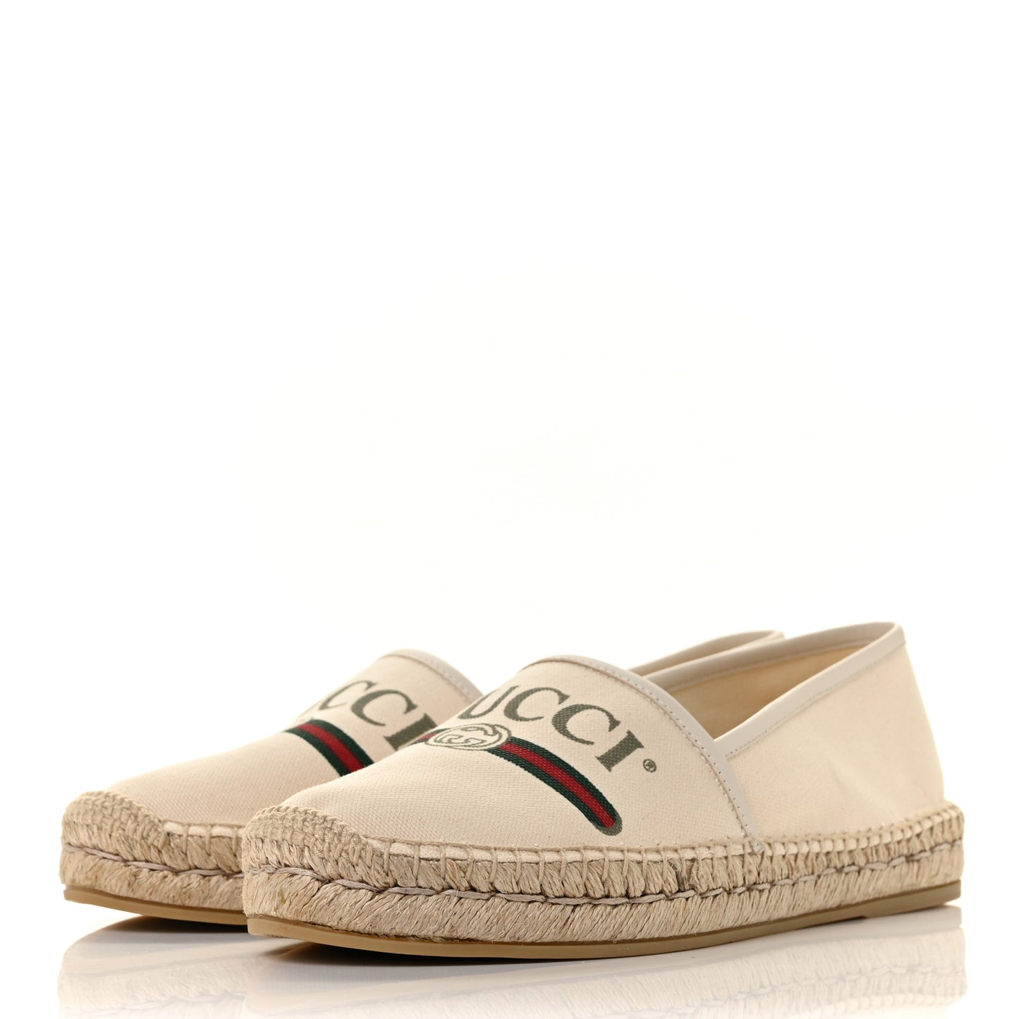 Canvas Logo Espadrilles 40.5 Greggio White