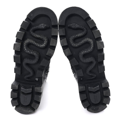 Gucci Nappa Frances GG Matelasse Platform Combat Boots 39 Black 6 of 9