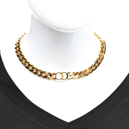 Christian Dior Metal CD Choker Necklace Gold 2 of 5