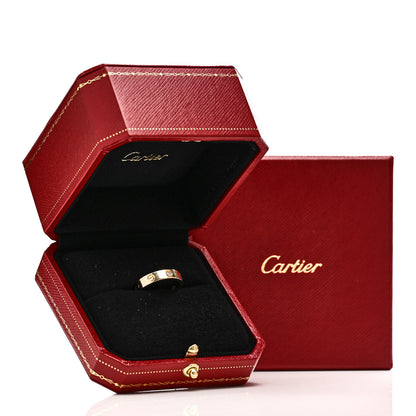 Cartier 18K Yellow Gold Diamond 4mm LOVE Wedding Band Ring 52 6 6 of 6