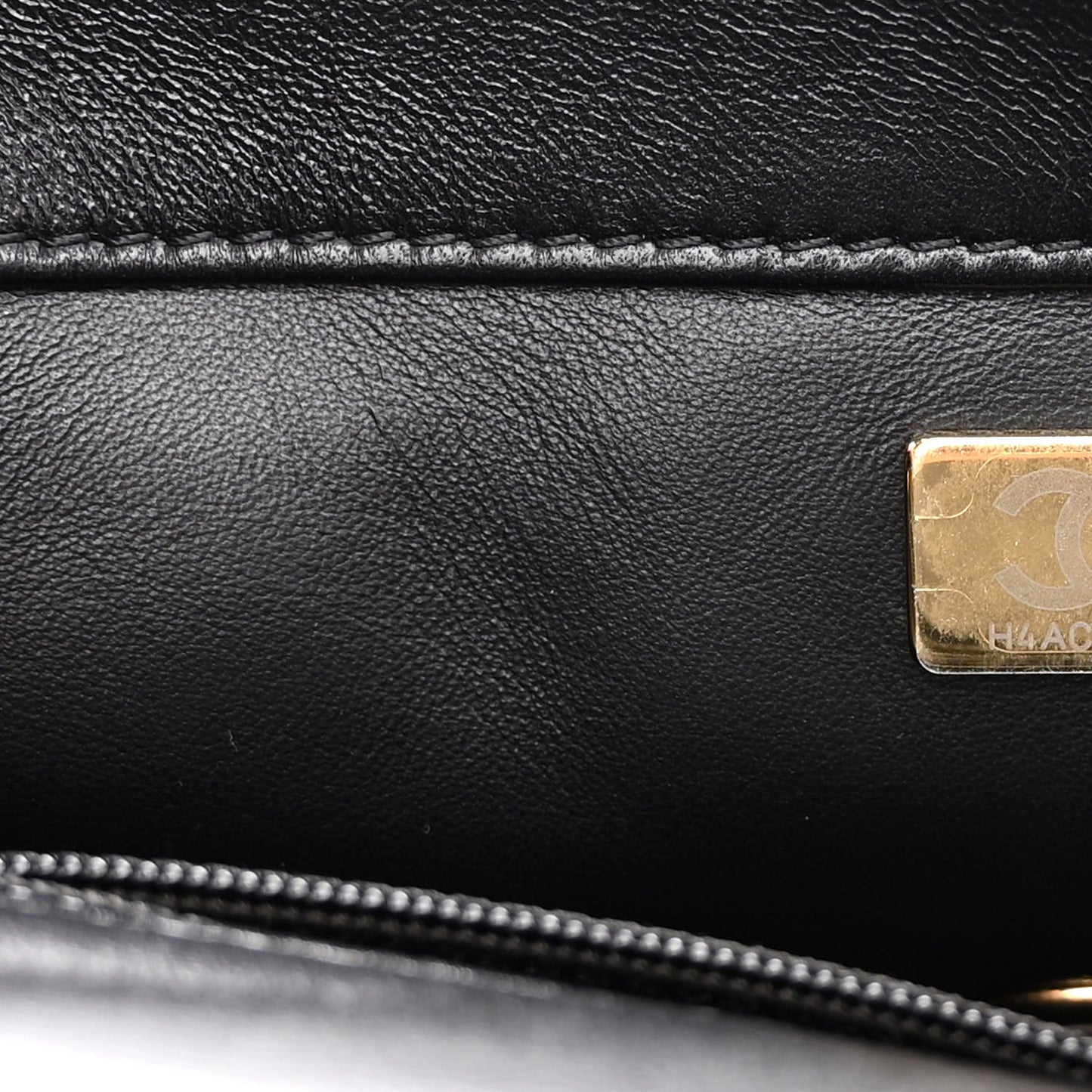 Lambskin Quilted Small Color Match Flap Black Multicolor