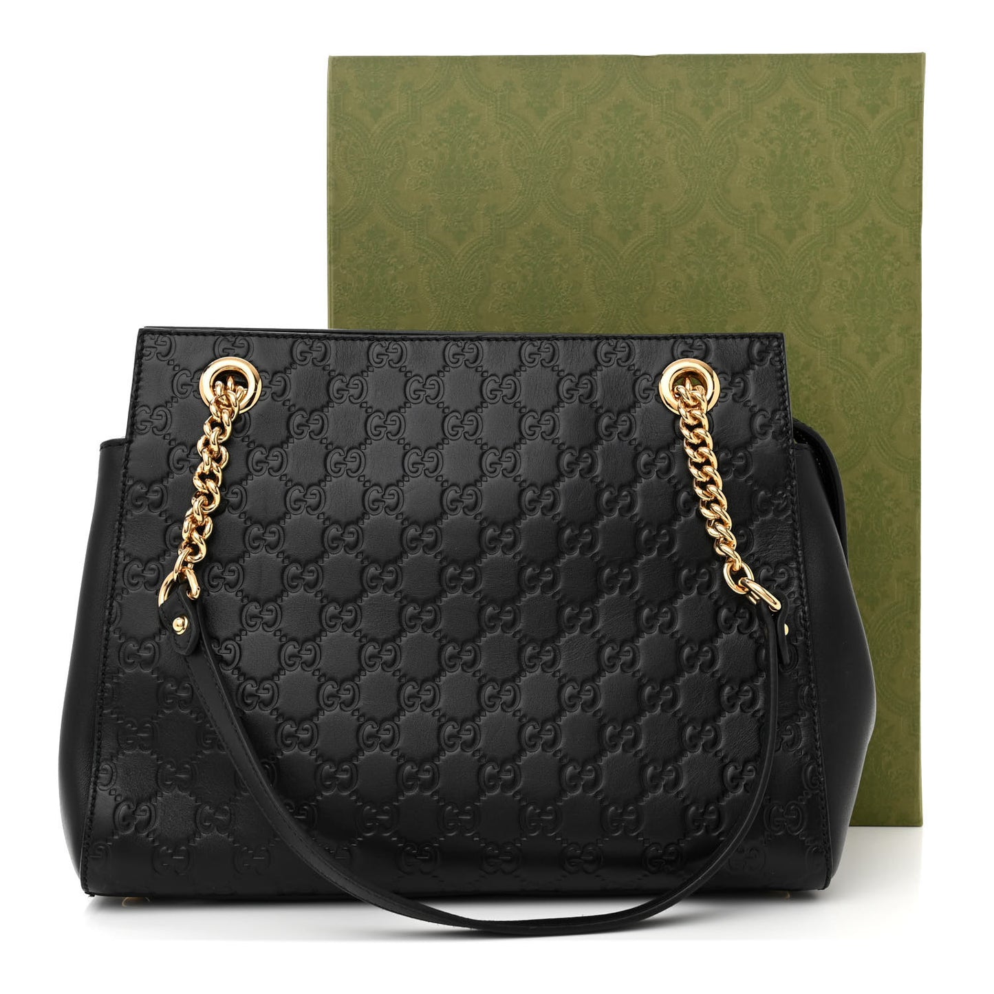 Guccissima Signature Large Shoulder Tote Bag Black
