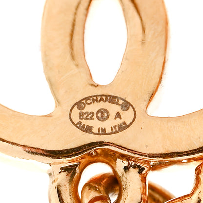 Chanel Metal CC Rue Cambon Drop Earrings Gold 4 of 4