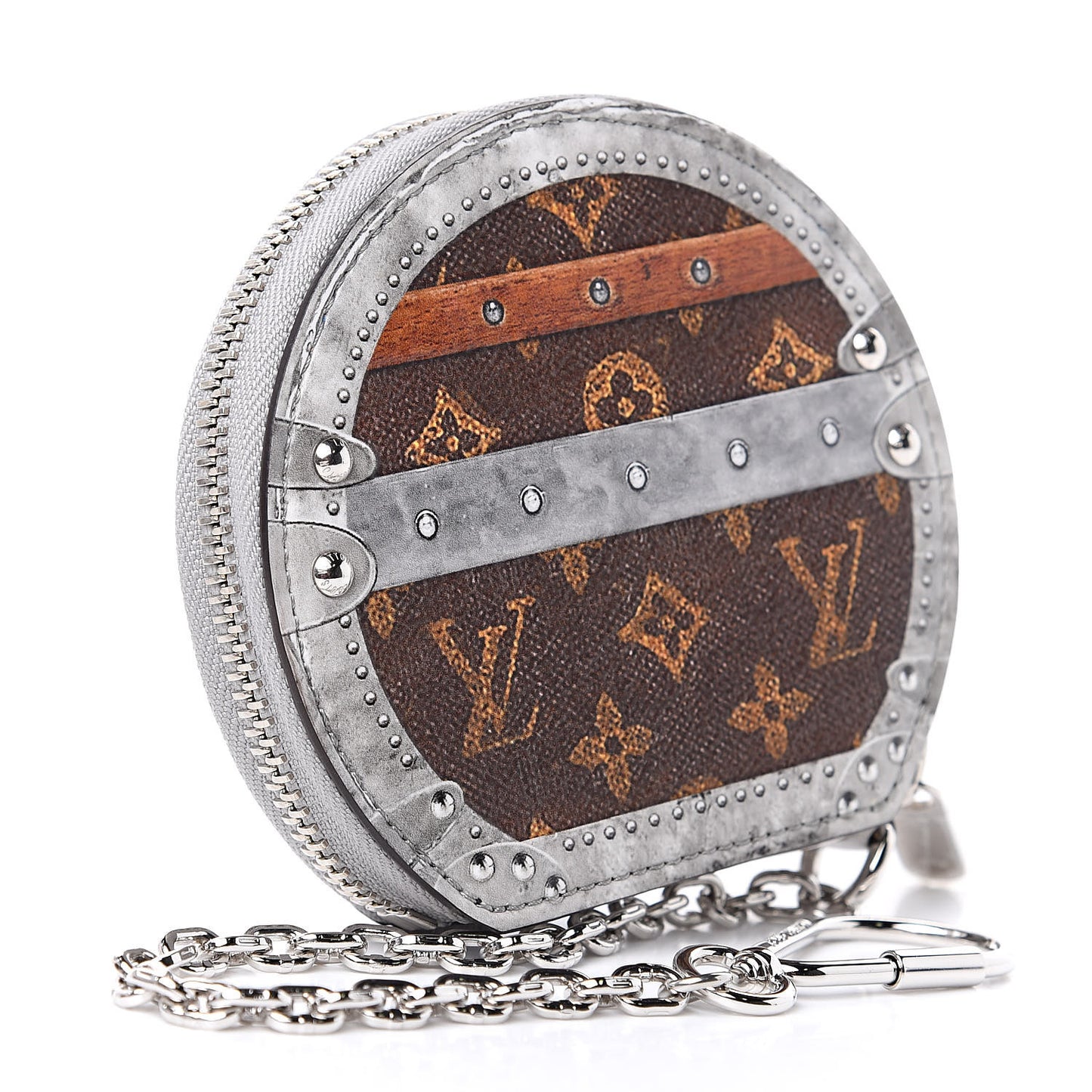 Transformed Monogram Time Trunks Micro Boite Chapeau Coin Purse Marron